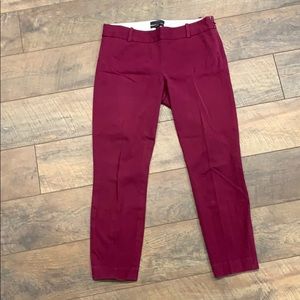 Maroon J. Crew Minnie Pants